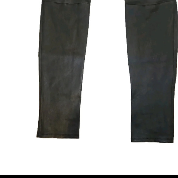 Helmut Lang Black Leggings High-Waisted Form-Fitting Leather-Like Pants - Picture 6 of 16
